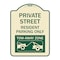 Signmission Private Street Private Street Resident Parking Tow Away Zone Aluminum Sign, 24" x 18", TG-1824-23240 A-DES-TG-1824-23240 - alternate 1